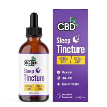 CBDfx, CBD Oil Sleep Tincture with Melatonin, Broad Spectrum THC-Free, 4fl oz, 600mg CBN + 4000mg CBD