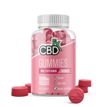 CBDfx, Multivitamin CBD Gummies For Women, Broad Spectrum THC-Free, 60ct, 1500mg CBD