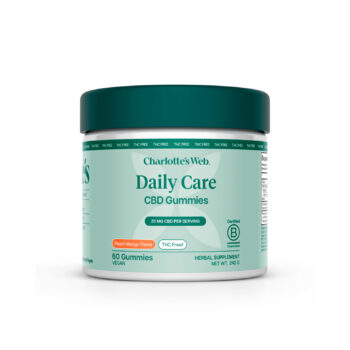 Charlotte’s Web, 25mg CBD Gummies: THC-Free, Broad Spectrum, Mango Peach, 60ct, 750mg CBD