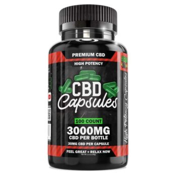 Hemp Bombs, High Potency CBD Capsules, Isolate THC-Free, 100ct, 3000mg CBD