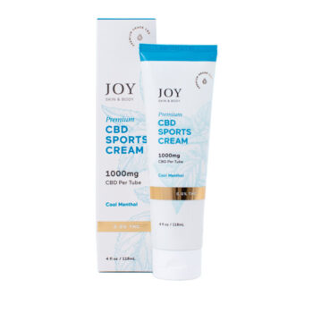 Joy Organics, CBD Sports Cream, Cool Menthol, Broad Spectrum THC-Free, 4fl oz, 1000mg CBD