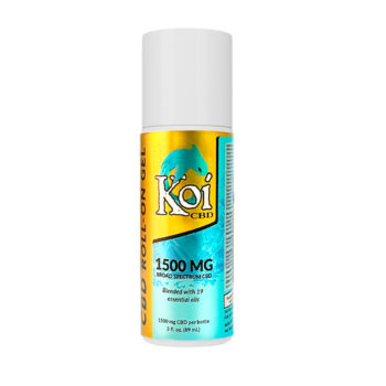 Koi CBD, Pain Relieving Gel Roll-On, Broad Spectrum THC-Free, 3fl oz, 1500mg CBD