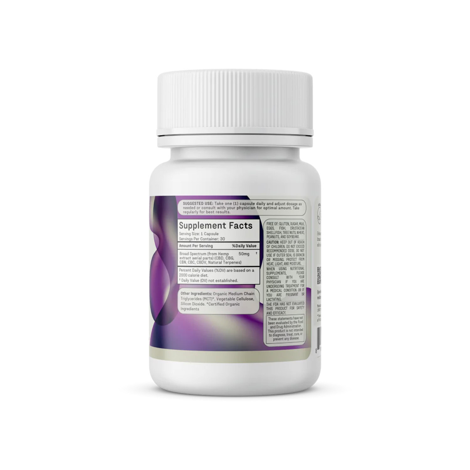 Medterra, Enhanced Relief CBD Capsules, Broad Spectrum THC-Free, 30ct, 1500mg CBD