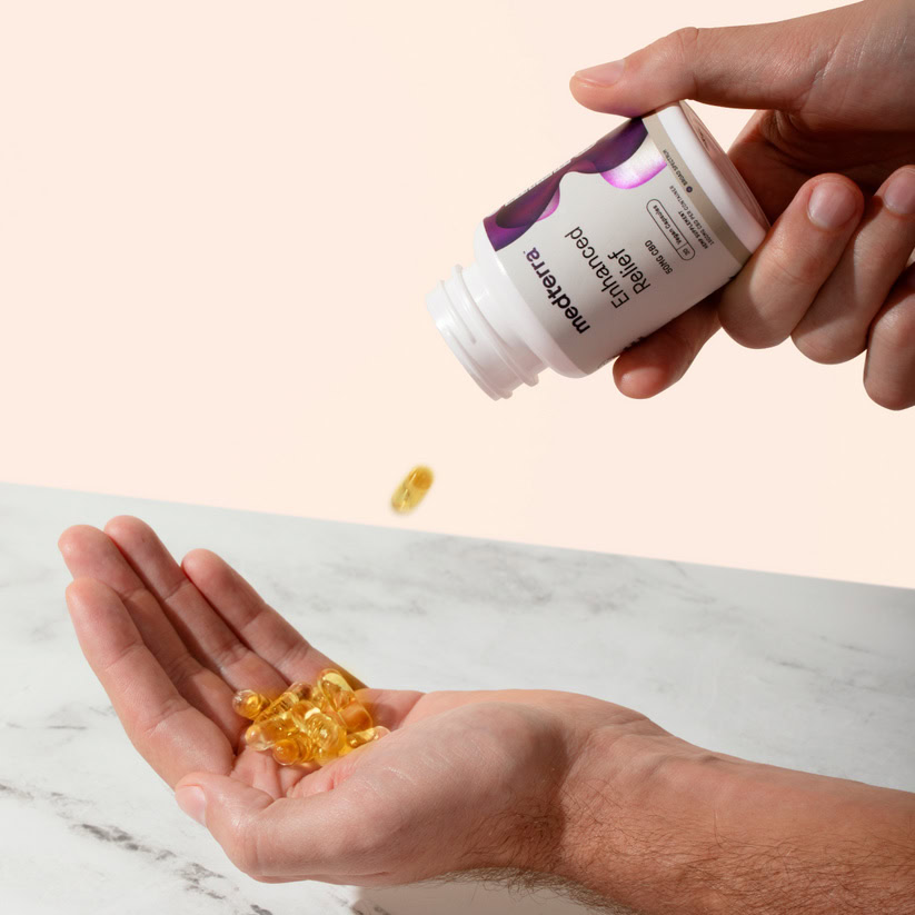 Medterra, Enhanced Relief CBD Capsules, Broad Spectrum THC-Free, 30ct, 1500mg CBD