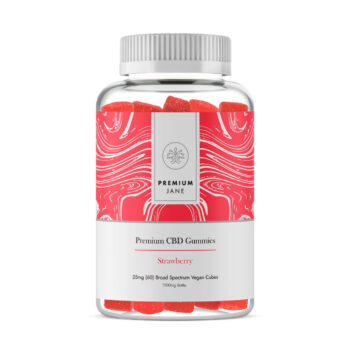 Premium Jane, CBD Gummies, Strawberry, Broad Spectrum THC-Free, 60ct, 1500mg CBD