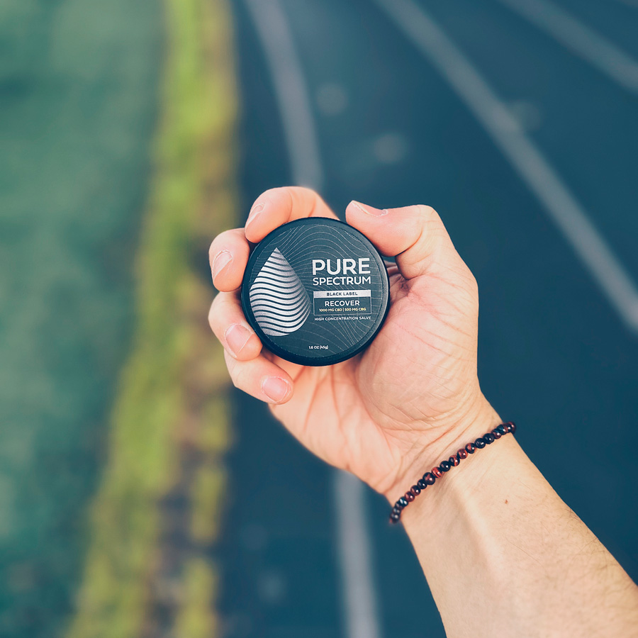 Pure Spectrum, Recover High Concentration Salve, Broad Spectrum THC-Free, 1.8oz, 500mg CBG + 1000mg CBD