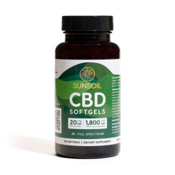 Sunsoil, CBD Softgels, Full Spectrum, 90ct, 1800mg CBD